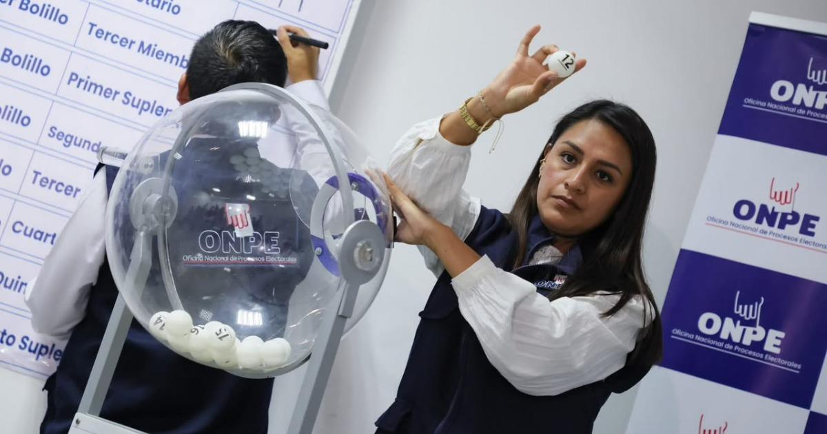 ONPE sortea 11 367 miembros de mesa en Amazonas para las elecciones del 4 de octubre