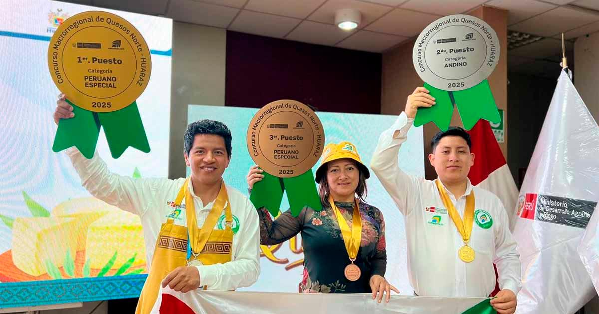 Amazonas logra podio en Concurso de Quesos 2025 en Áncash